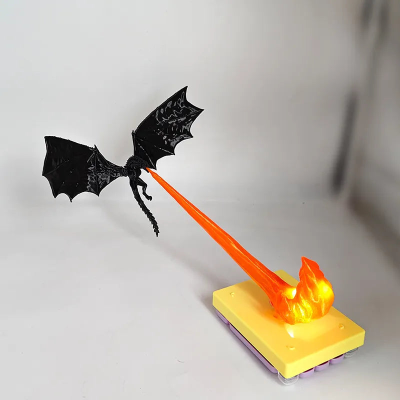 DrakenLume: Dragon Flame Bookshelf Lamp