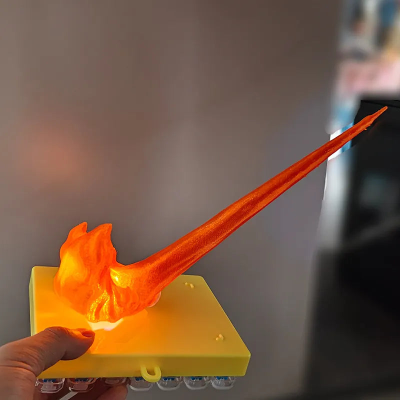 DrakenLume: Dragon Flame Bookshelf Lamp