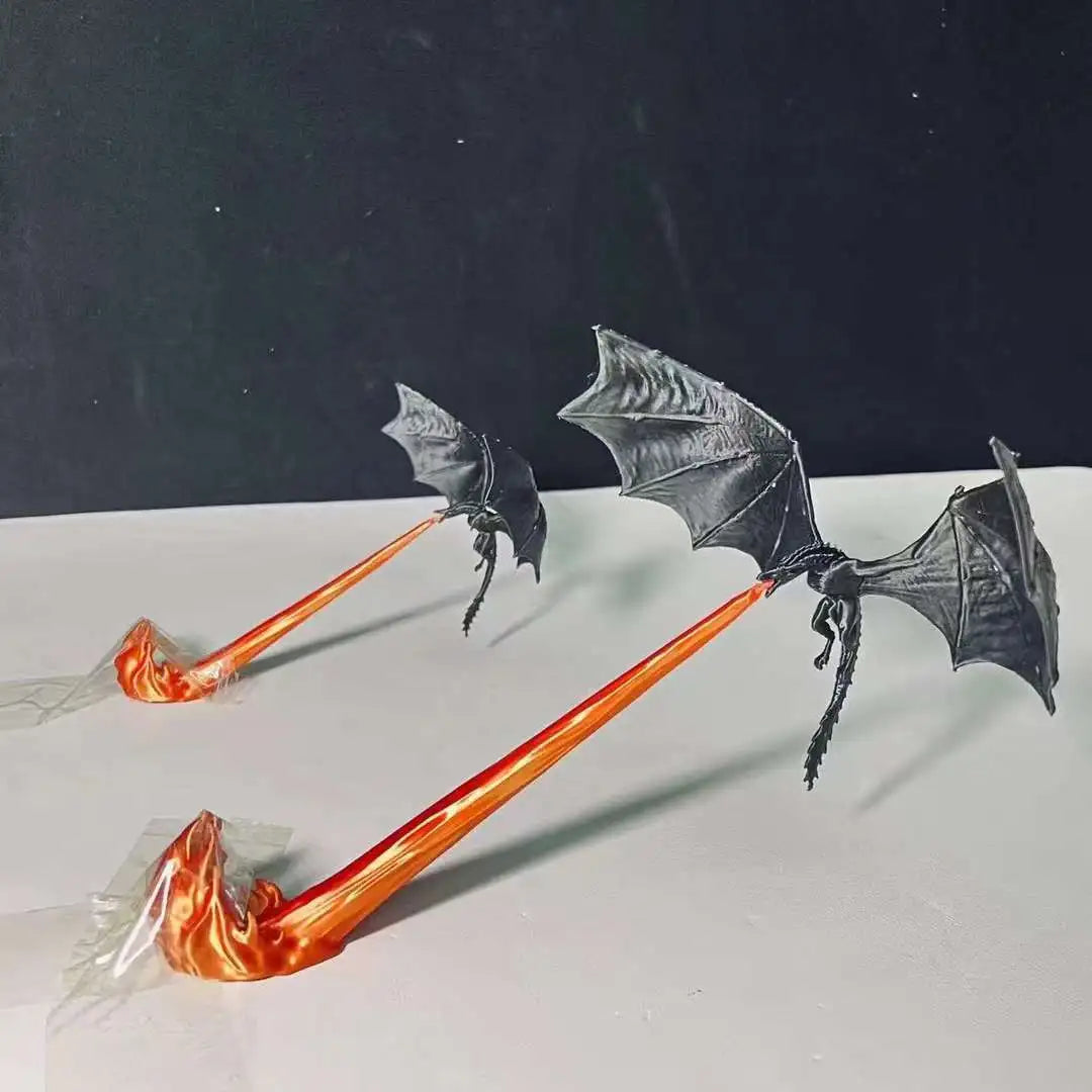 DrakenLume: Dragon Flame Bookshelf Lamp
