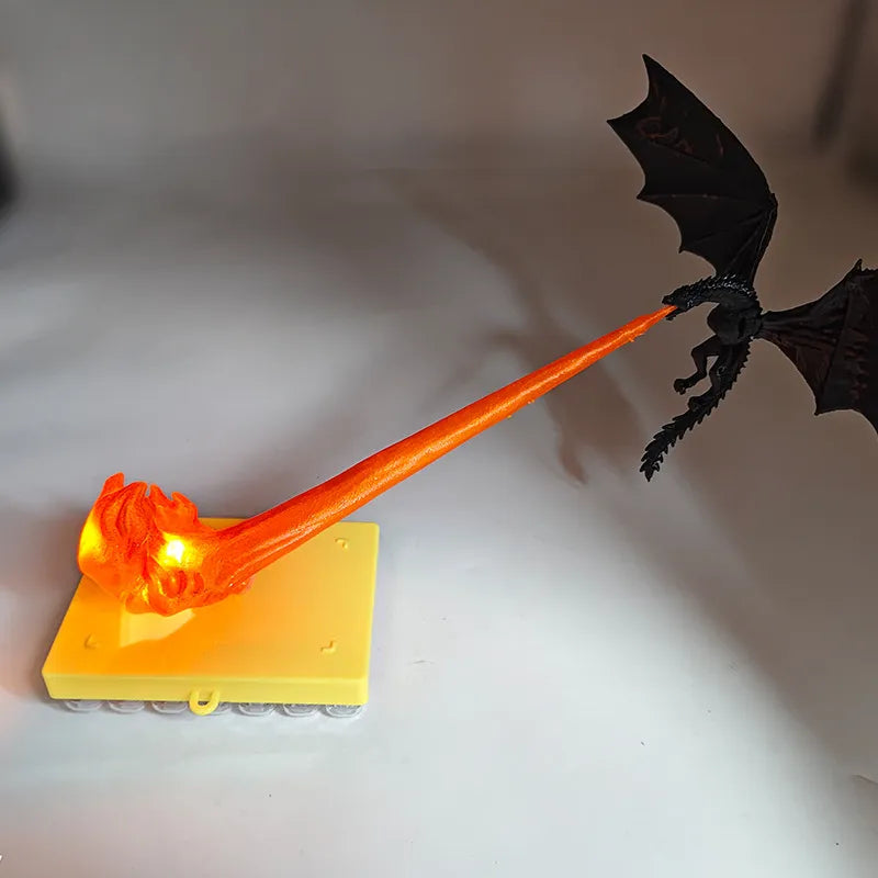 DrakenLume: Dragon Flame Bookshelf Lamp