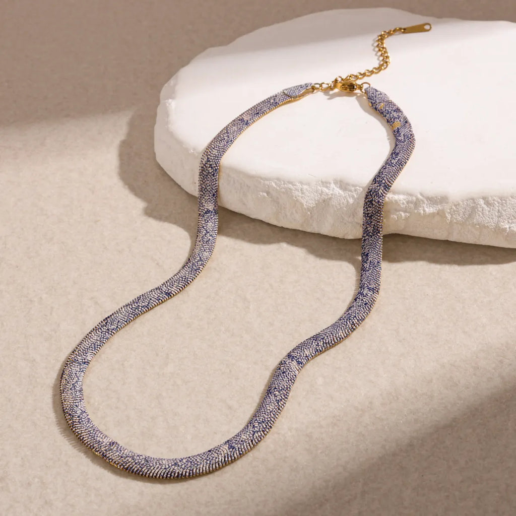 Porcelain White serpent necklace
