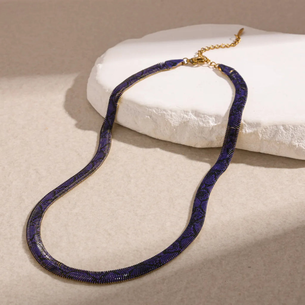 Midnight Blue serpent necklace