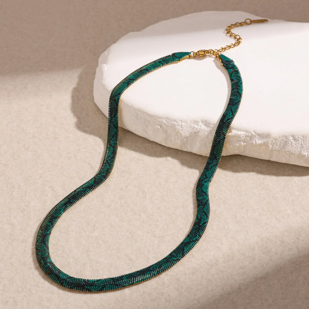 Emerald Green serpent necklace