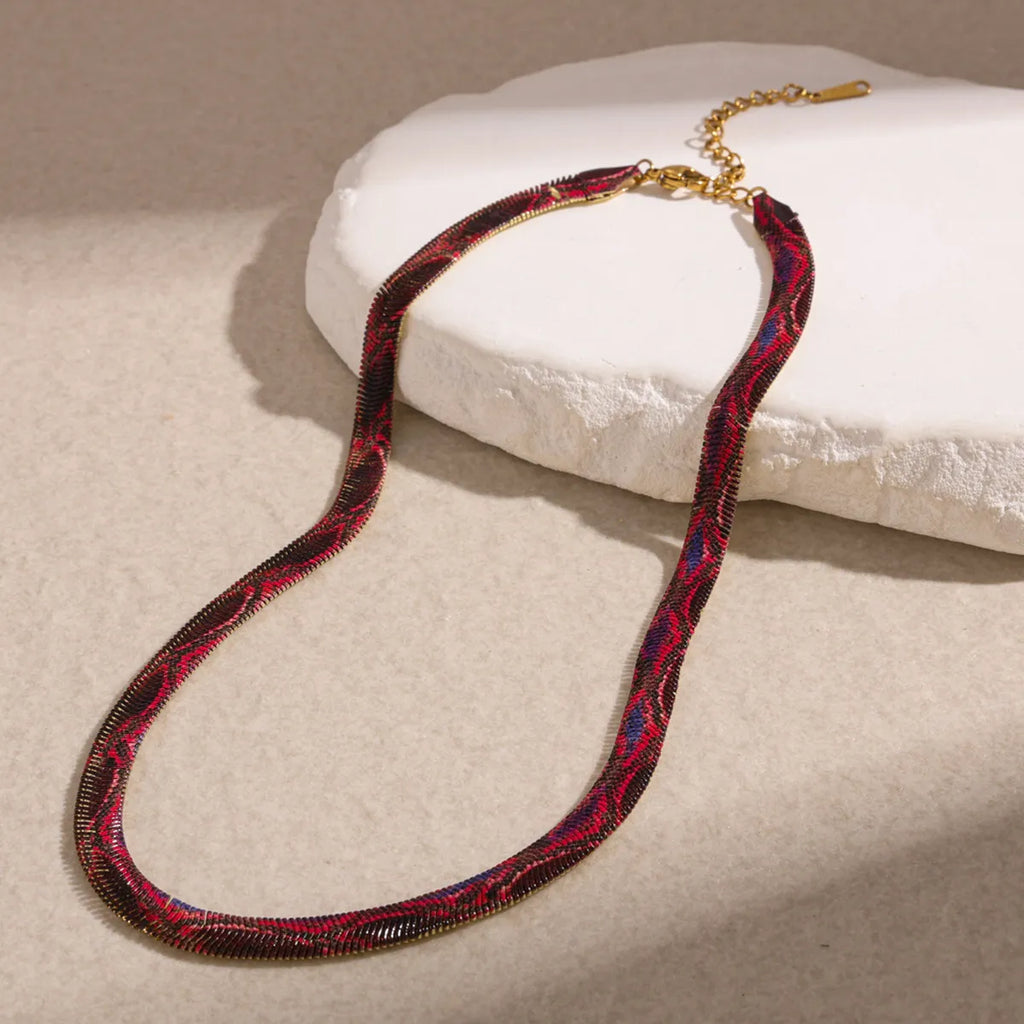 Ruby Red serpent necklace
